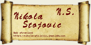 Nikola Stojović vizit kartica
